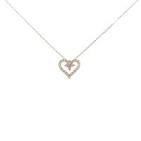 K14PG／K10PG ハート ピンクサファイヤネックレス