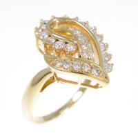 K18YG ダイヤモンドリング