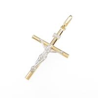 【新品】K18YG／K18WG クロス ペンダント