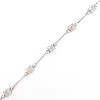 K18WG フラワー ダイヤモンドネックレス