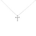 K18WG クロス ダイヤモンドネックレス