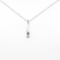 K18WG ピンクサファイヤネックレス