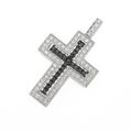 K18WG／K18BG クロス ダイヤモンドペンダント