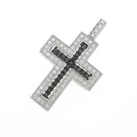 K18WG／K18BG クロス ダイヤモンドペンダント