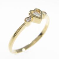 18KTYG ハート ダイヤモンドリング