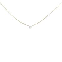 K18YG ソリティア ダイヤモンドネックレス