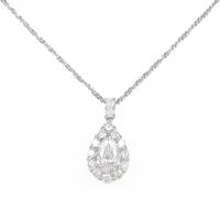 プラチナダイヤモンドネックレス 0．861ct・D・SI2・ペアシェイプ