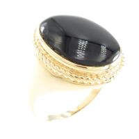 K18YG オニキスリング