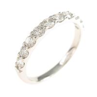 【リメイク】K18WG ハーフエタニティ ダイヤモンドリング