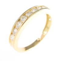 【リメイク】K18YG ハーフエタニティ ダイヤモンドリング