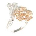 750WG／750PG フラワー ダイヤモンドリング