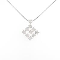 K18WG 2WAY ダイヤモンドネックレス