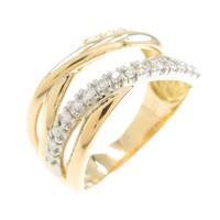 K18YG／PT ダイヤモンドリング