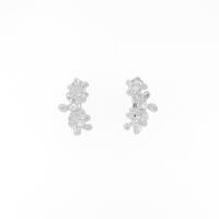 PT／K14WG フラワー ダイヤモンドイヤリング