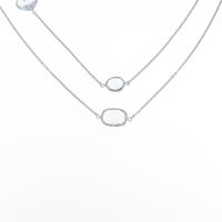 K18WG アクアマリンネックレス