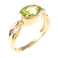 K18YG ペリドットリング