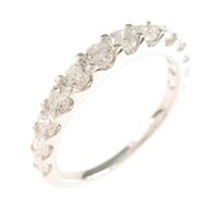 K18WG ハーフエタニティ ダイヤモンドリング