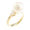 K18YG アコヤパールリング