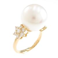 K18YG シロチョウパールリング