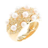 K18YG タンスイパールリング