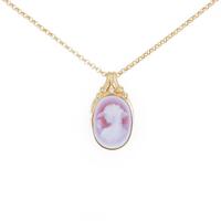 K18YG メノウカメオネックレス