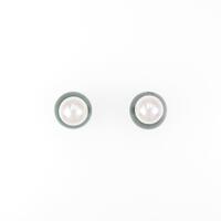 K18WG アコヤパールピアス