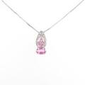 K14WG ピンクサファイヤネックレス