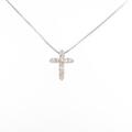 K18WG クロス ダイヤモンドネックレス