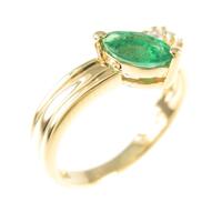 K18YG エメラルドリング