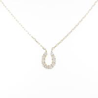 【リメイク】K18YG ホースシュー ダイヤモンドネックレス