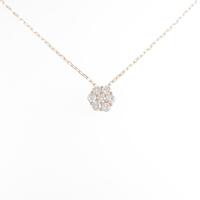 【リメイク】K18PG フラワー ダイヤモンドネックレス