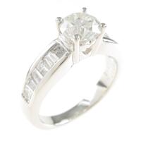 プラチナダイヤモンドリング 1．262ct・I・I1・GOOD