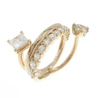 K18PG ダイヤモンドリング 0．389ct・F・SI1・プリンセスカット