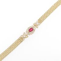 K18YG ルビーブレスレット