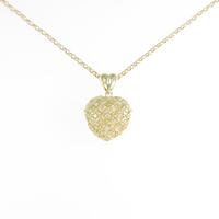 K18YG／750YG ハート ダイヤモンドネックレス