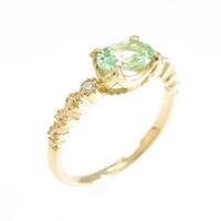 K18YG ガーネットリング