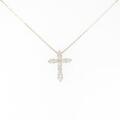 K18YG クロス ダイヤモンドネックレス