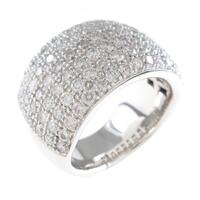 K18WG パヴェ ハーフエタニティ ダイヤモンドリング