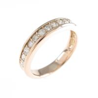 K18PG ハーフエタニティ ダイヤモンドリング