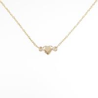 K18YG ハート ダイヤモンドネックレス