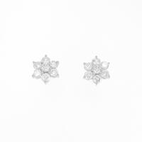 PT フラワー ダイヤモンドピアス