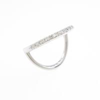 K18WG ダイヤモンドピンキーリング