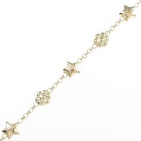 750YG スター×フラワー ブレスレット