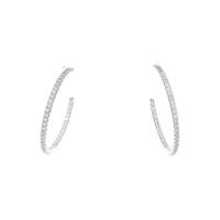 デビアス マイクロ パヴェ フープ ピアス