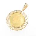 【新品】K18YG（枠） コイン ペンダント
