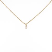 K18YG ソリティア ダイヤモンドネックレス