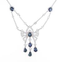 K18WG サファイヤネックレス