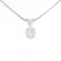プラチナダイヤモンドネックレス 1．156ct・VLY・SI1・オーバルカット