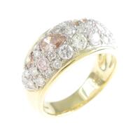 K18YG／PT ダイヤモンドリング