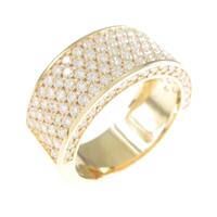 【リメイク】K18YG パヴェ ハーフエタニティ ダイヤモンドリング